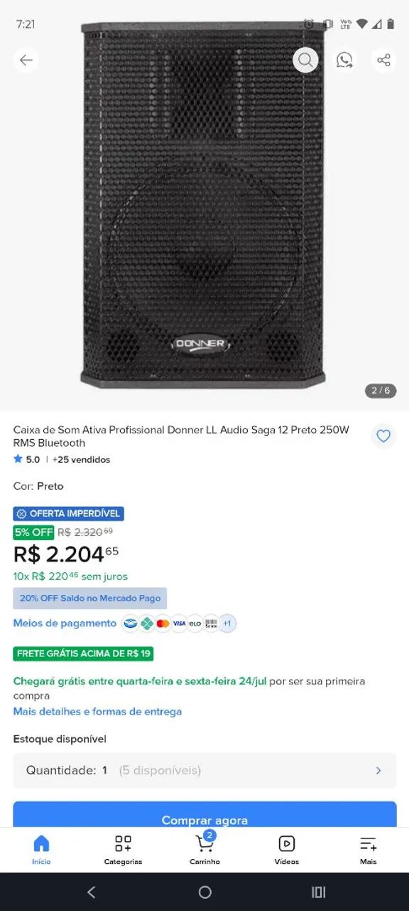 Vendo duas caixas uma Ativa e outra passiva. - Foto 5