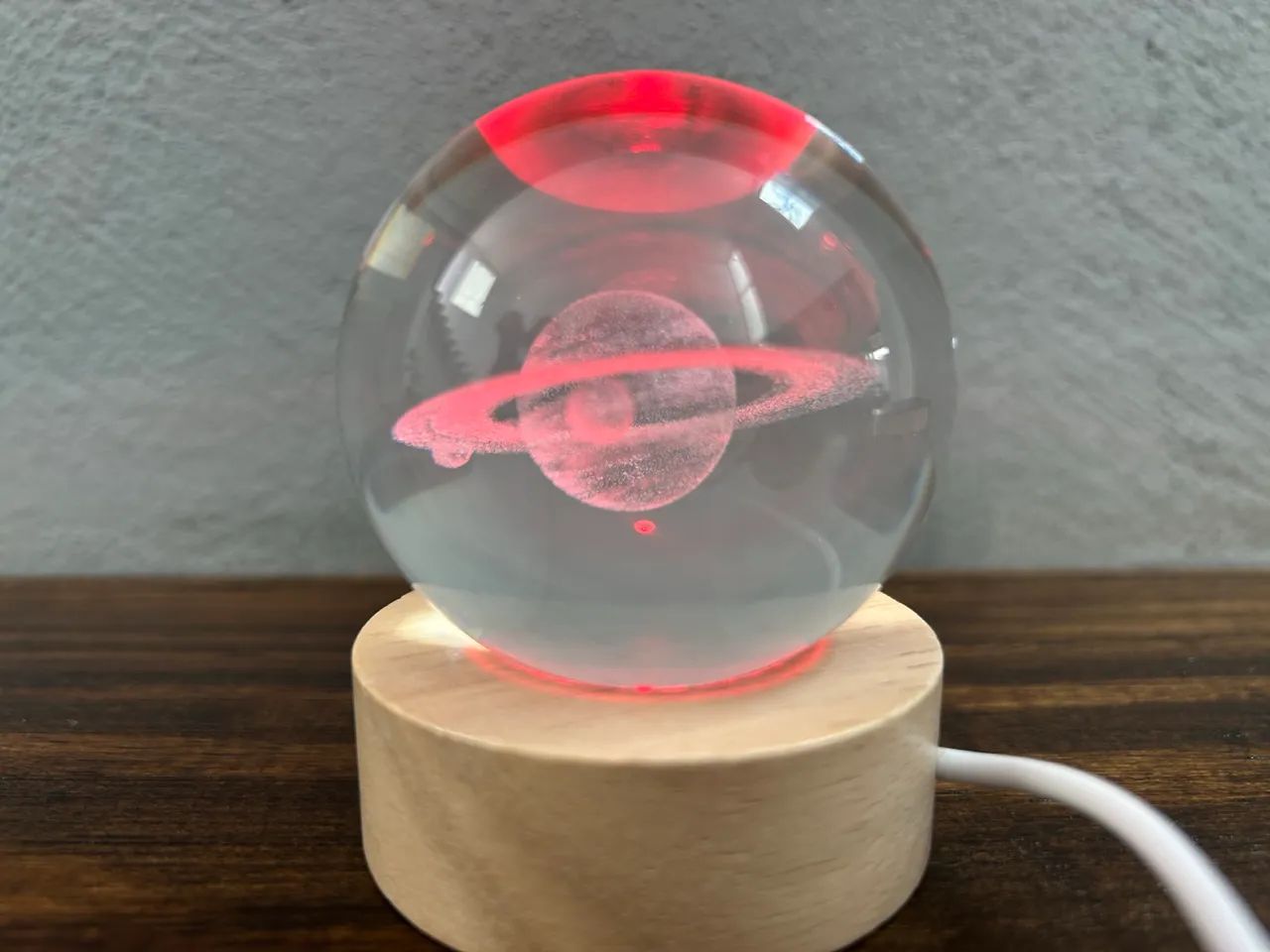 Luminária - Bola de cristal Saturno  - Foto 3