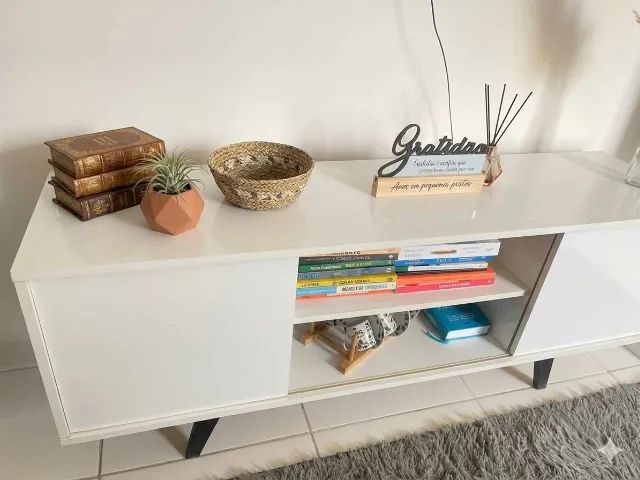 Rack sala branco usado porta corre 