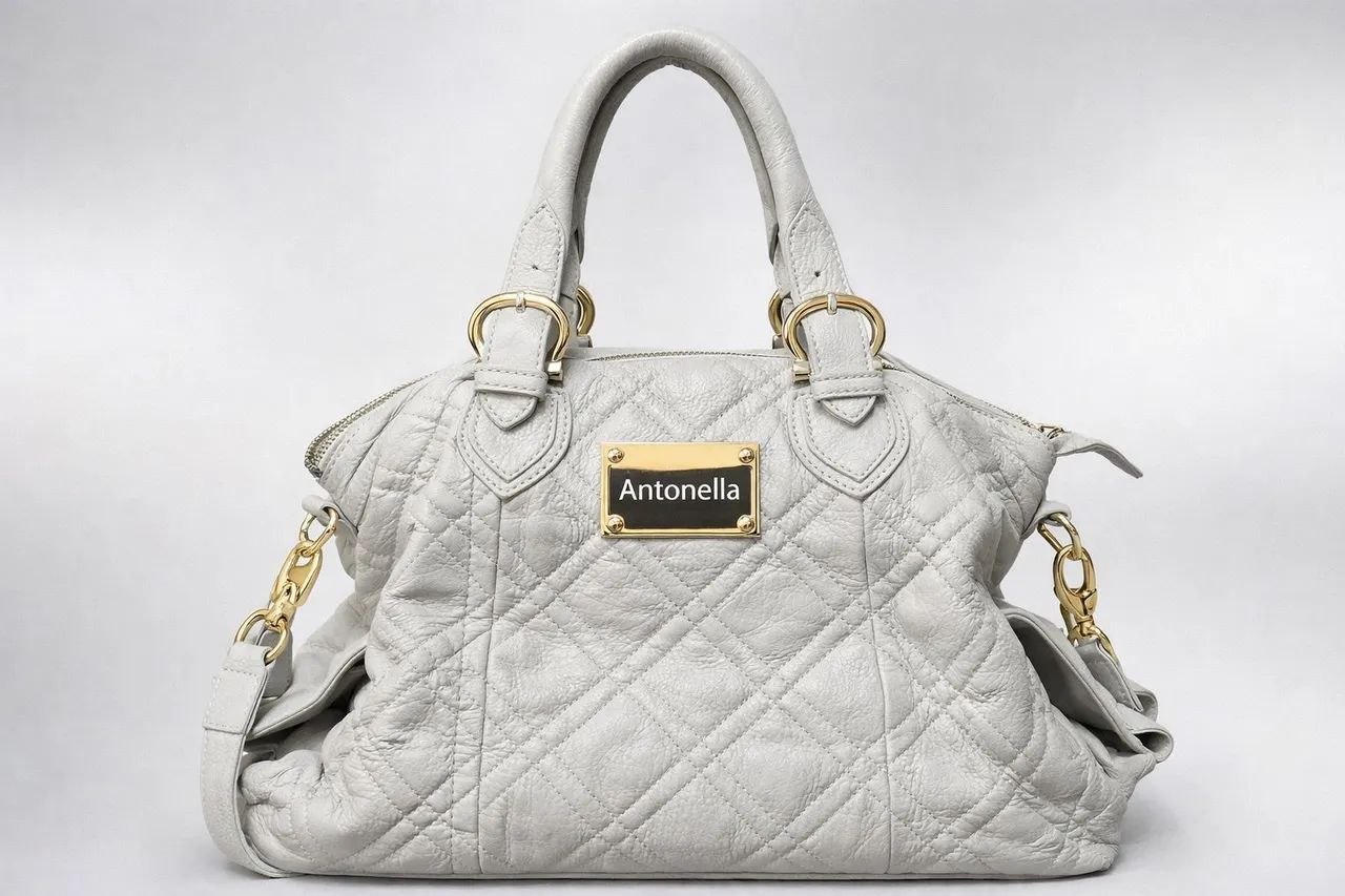 Bolsa Bege de couro Antonella 