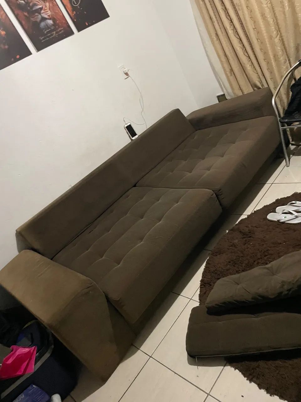 Sofá retrátil vira cama  (entrego com taxa) - Foto 2
