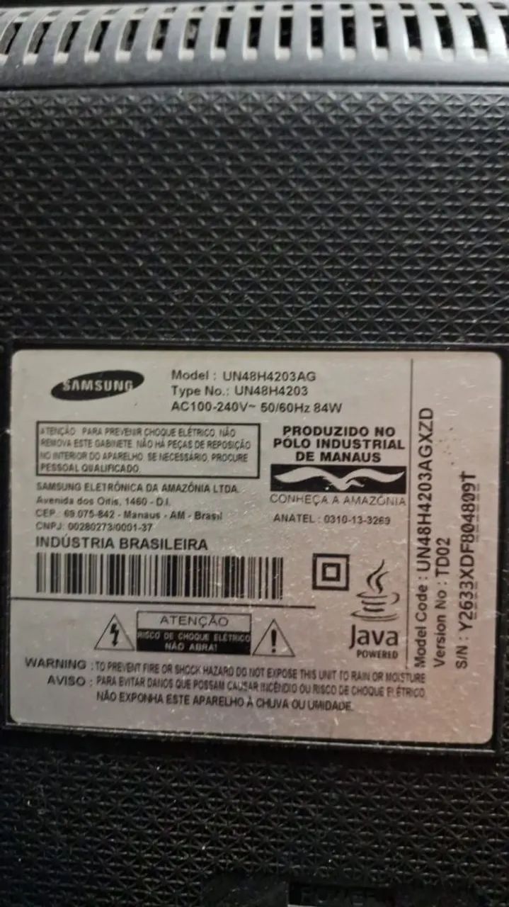 Vendo tv Samsung 48" funciona tudo perfeito, tela quebrada vendo pra retirada de peças. - Foto 2