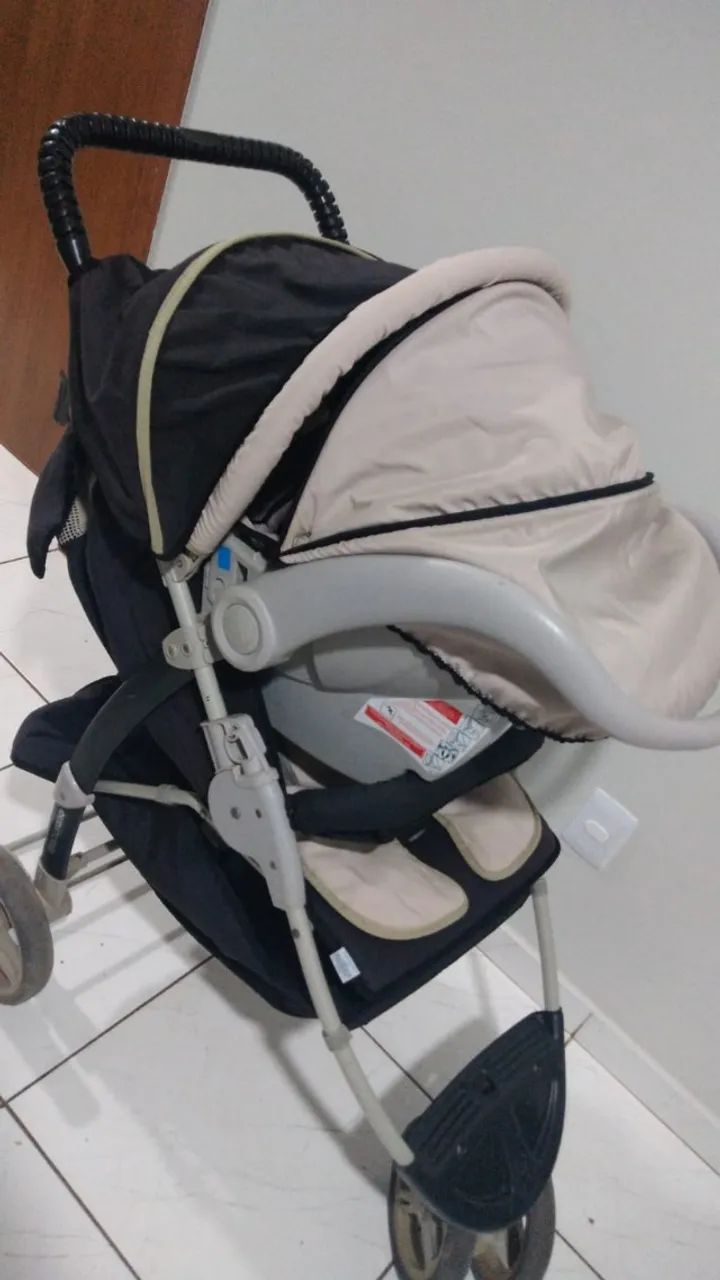 Conjunto carrinho de bebê e bebê conforto Galzerano - Foto 4