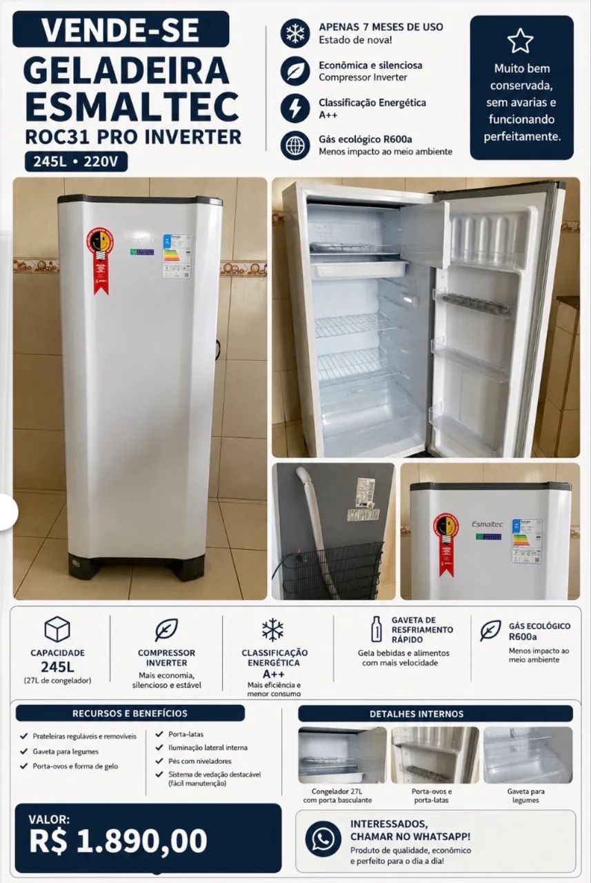 Geladeira Esmaltec 