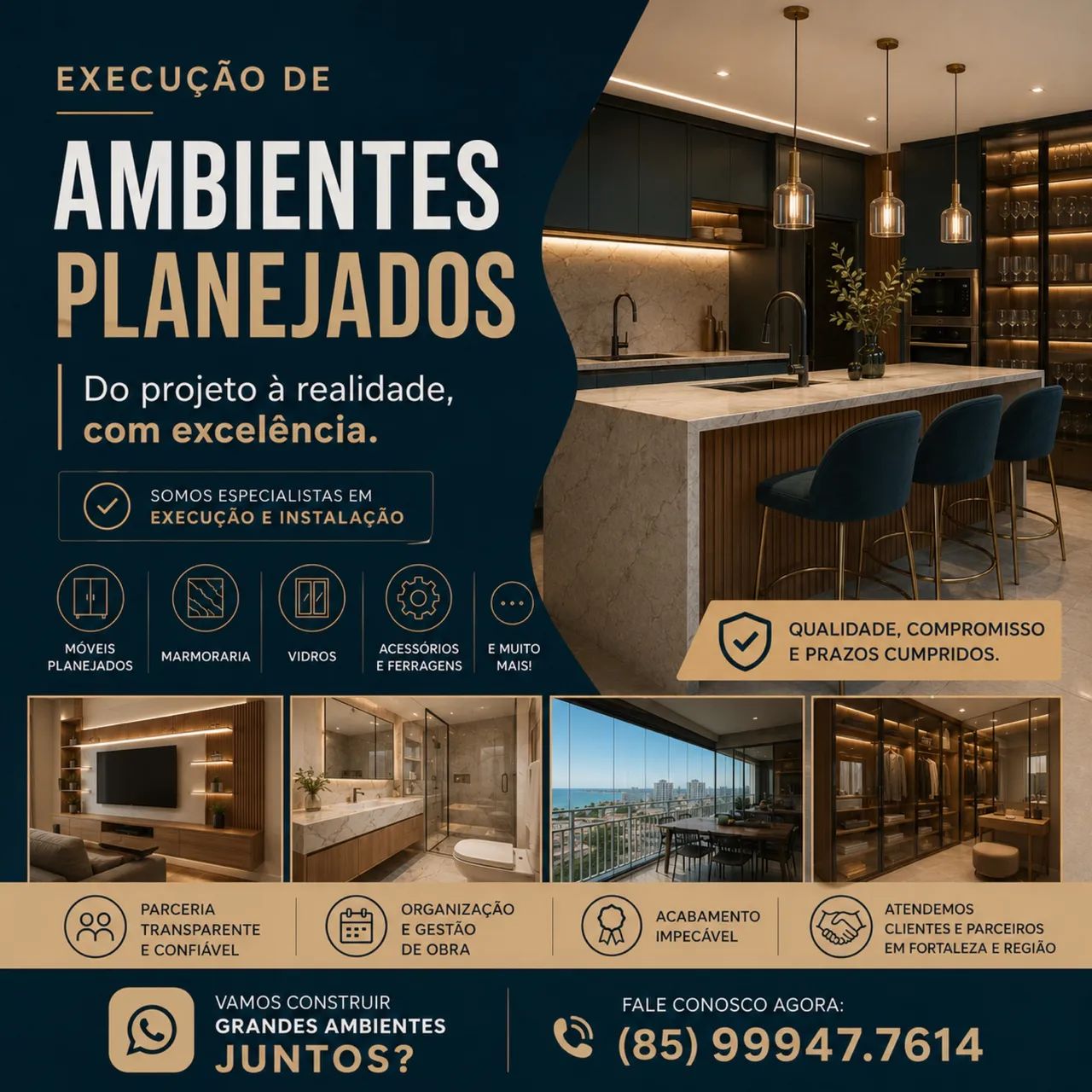 Ambientes Planejados | Móveis, Marmoraria e Vidros