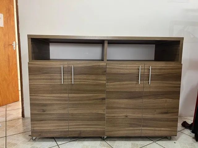 Balcão / Armário em MDF com Portas e Prateleiras - 1,50m