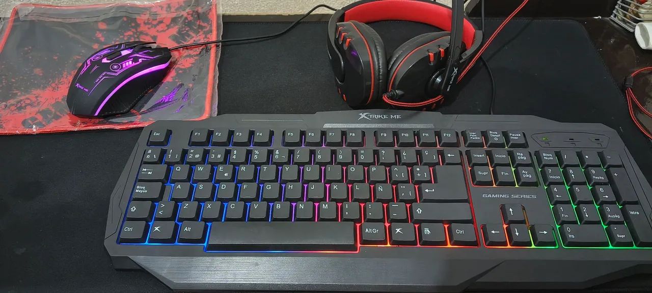 ? Kit Gamer X-Strike Completo - Teclado, Mouse, Headset e Mousepad - Foto 2