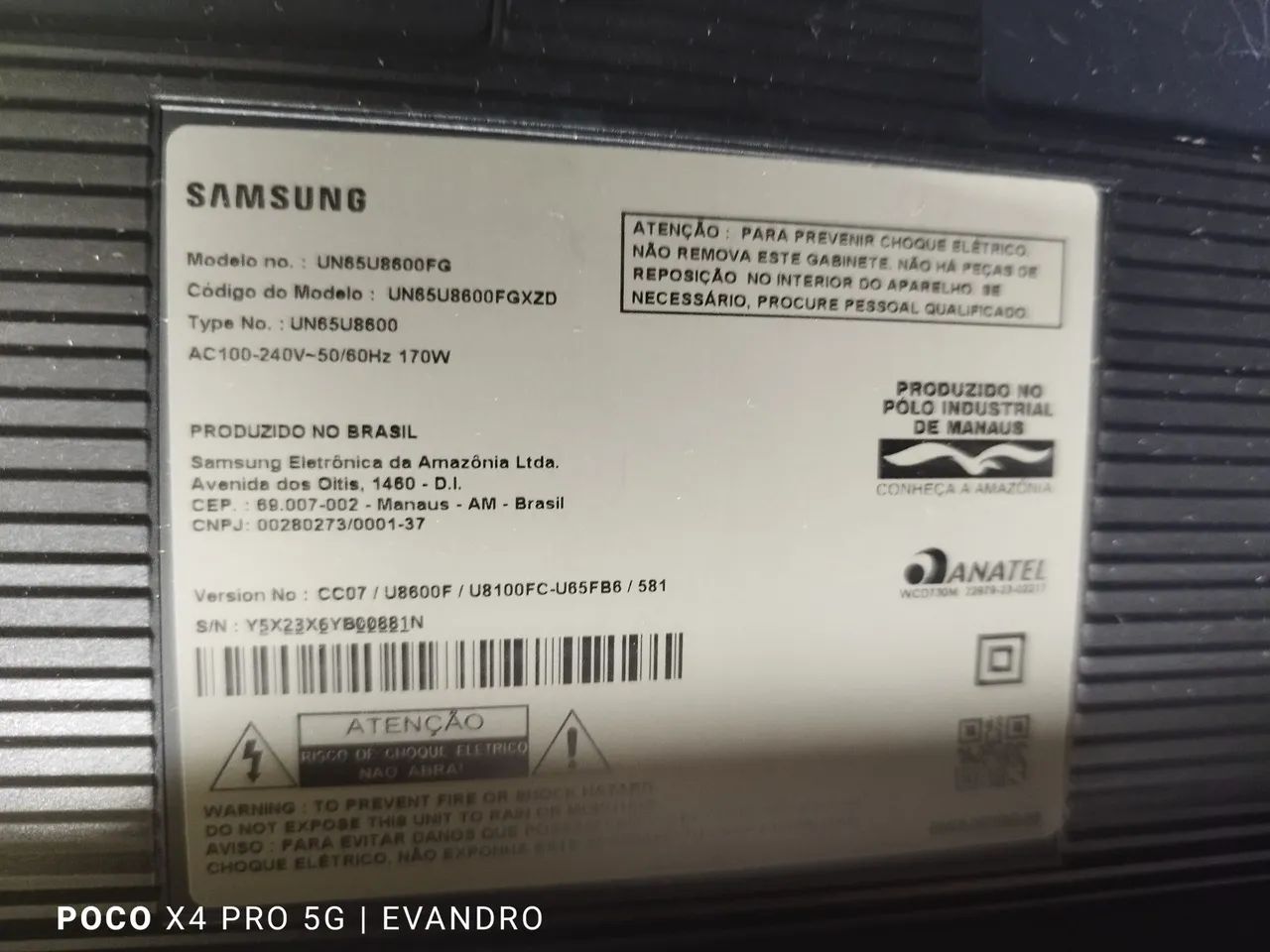 Samsung 65 polegadas tela quebrada  - Foto 3