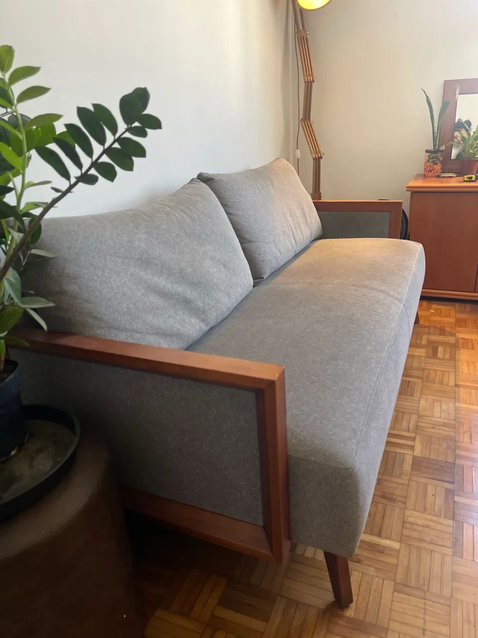 Sofá cinza de linho - 1,90 x 0,80 - Foto 5