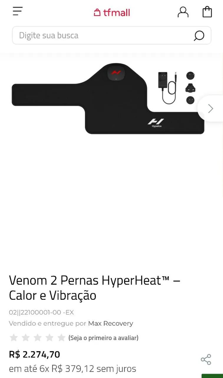 Massagem Hyperice Venom Leg (Pernas) ACC trocas 