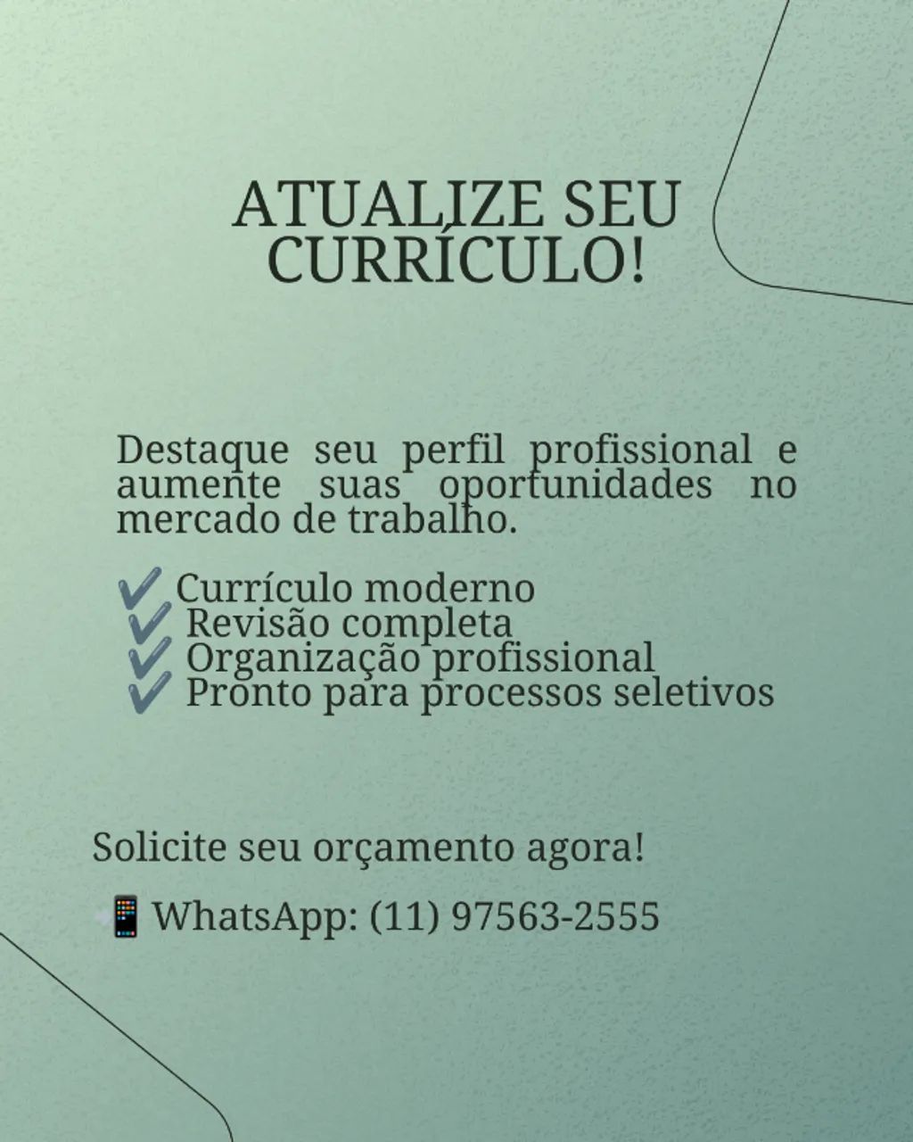 Atualização de currículo