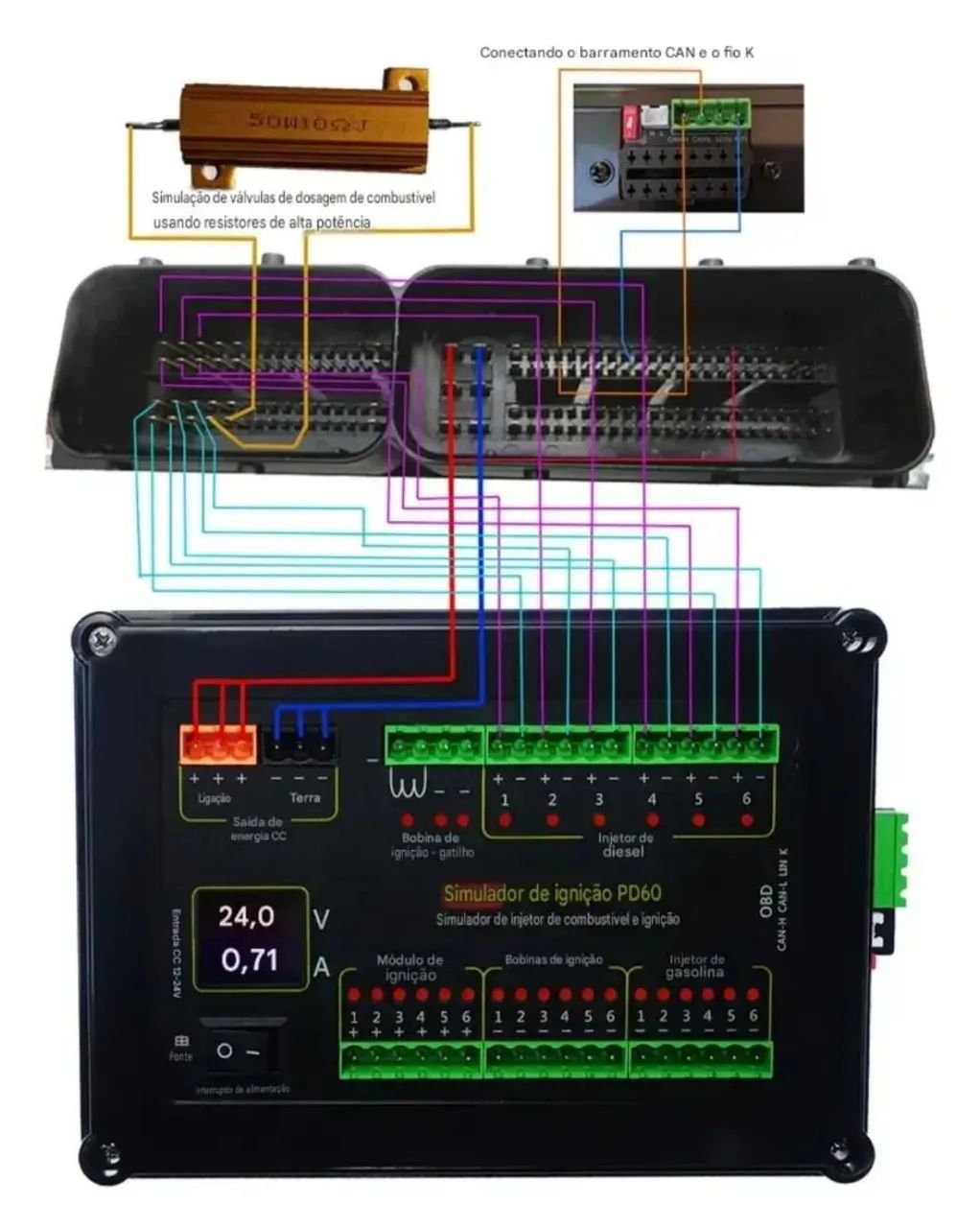 Simulador de ECU PD60 - Foto 3