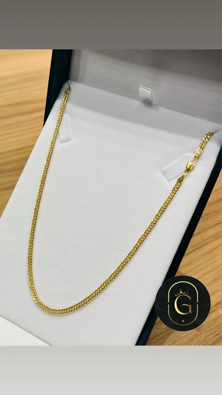 Cordão de ouro grumet duplo oco 6.1g ( LOJA )