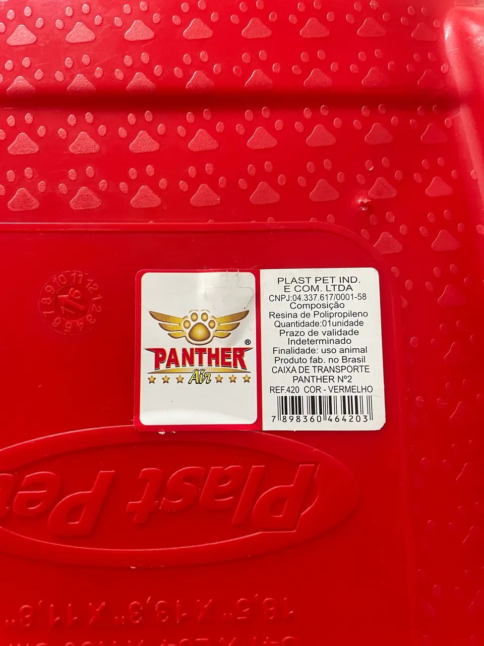 Caixa de Transporte Panther Plast Pet Vermelha - Foto 6