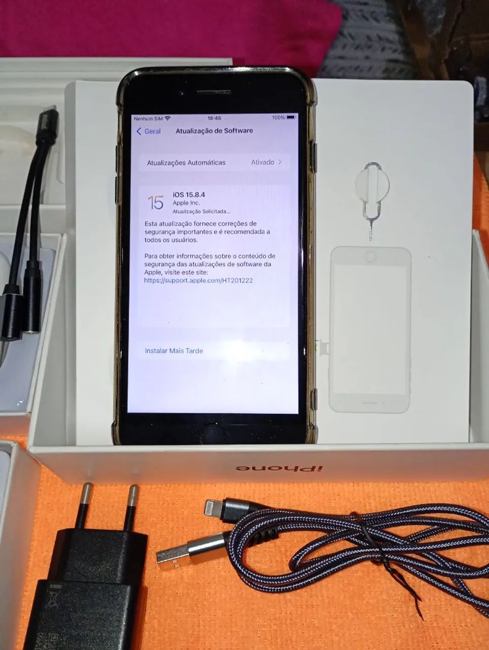 iPhone 7Plus Black 128gb funcionando  - Foto 4