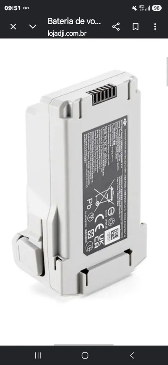 Bateria DJI Mini 3 Plus - semi nova - 19 ciclos.