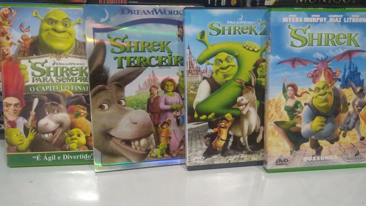 Dvds  Sherek originais seminovos 
