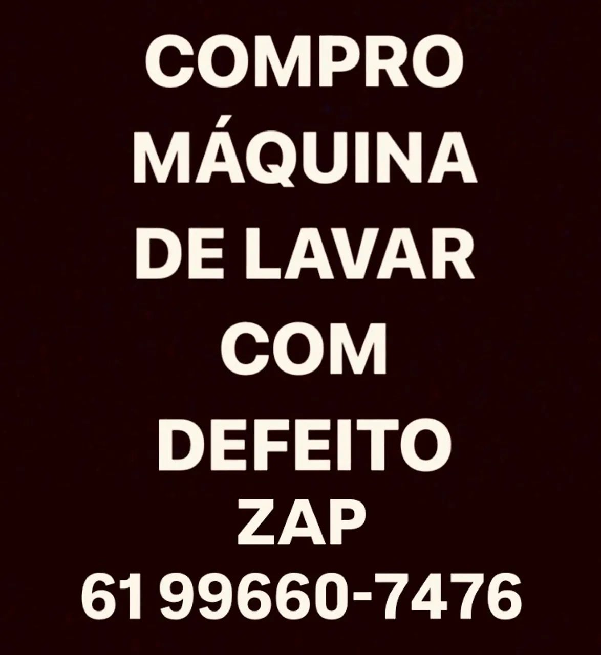 Compra se máquina de lavar de com defeito 