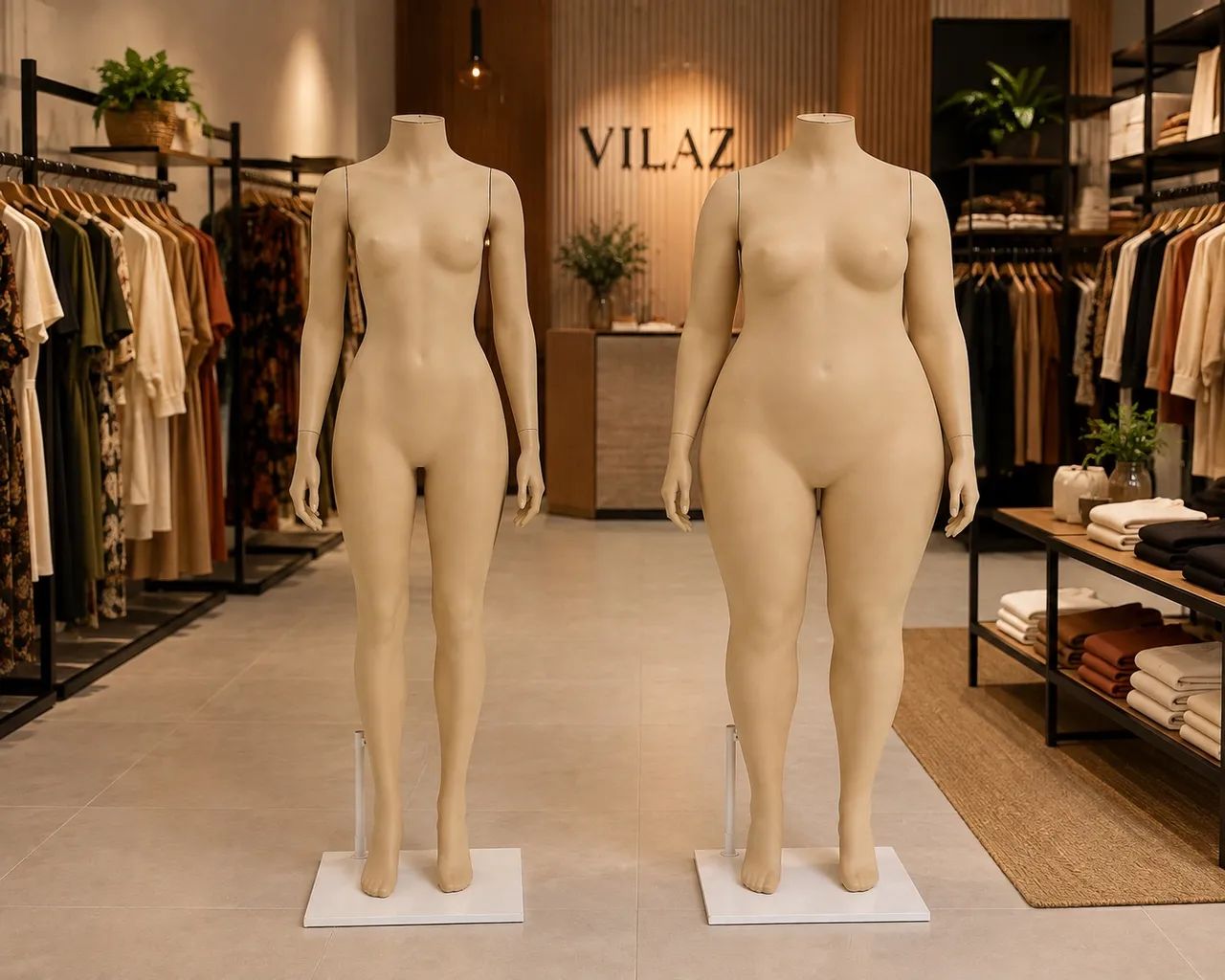 Manequins slim e plus sem cabeça em bom estado 