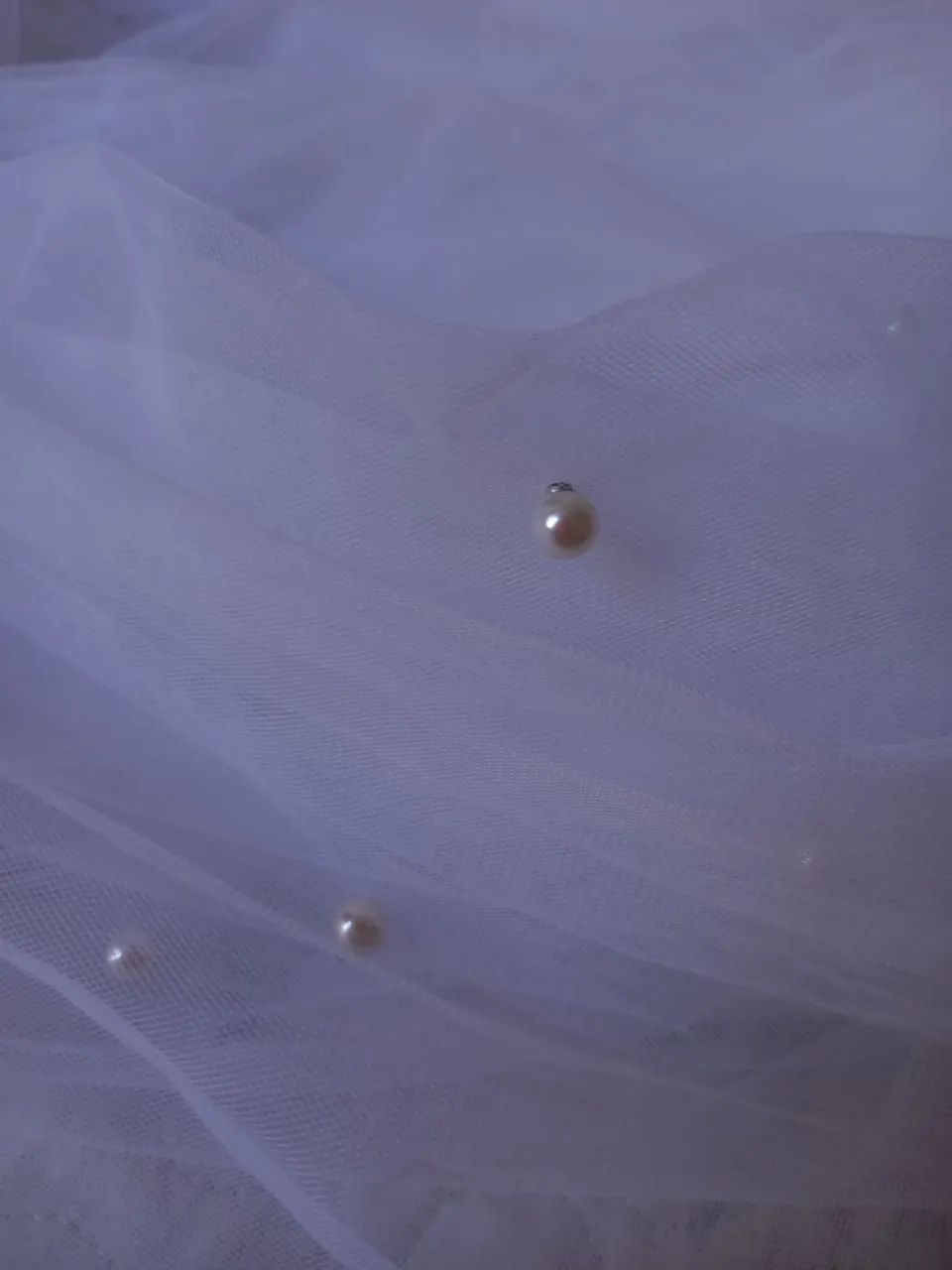 Véu de tule com pérolas - Foto 4