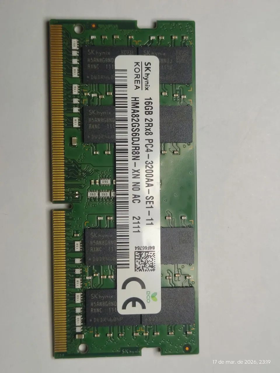 Memória notebook DDR4 16Gb 3200Mhz