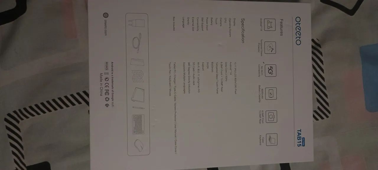 Tablet OTEETO 15 ULTRA