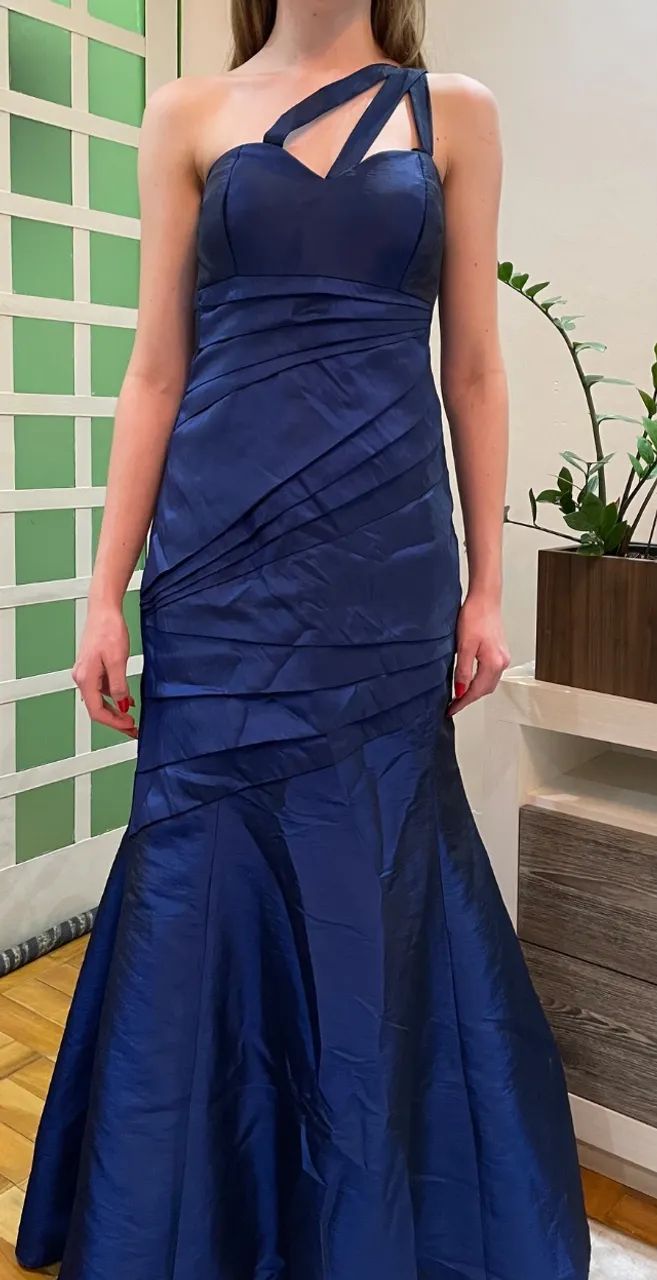 Vestido azul moda festa