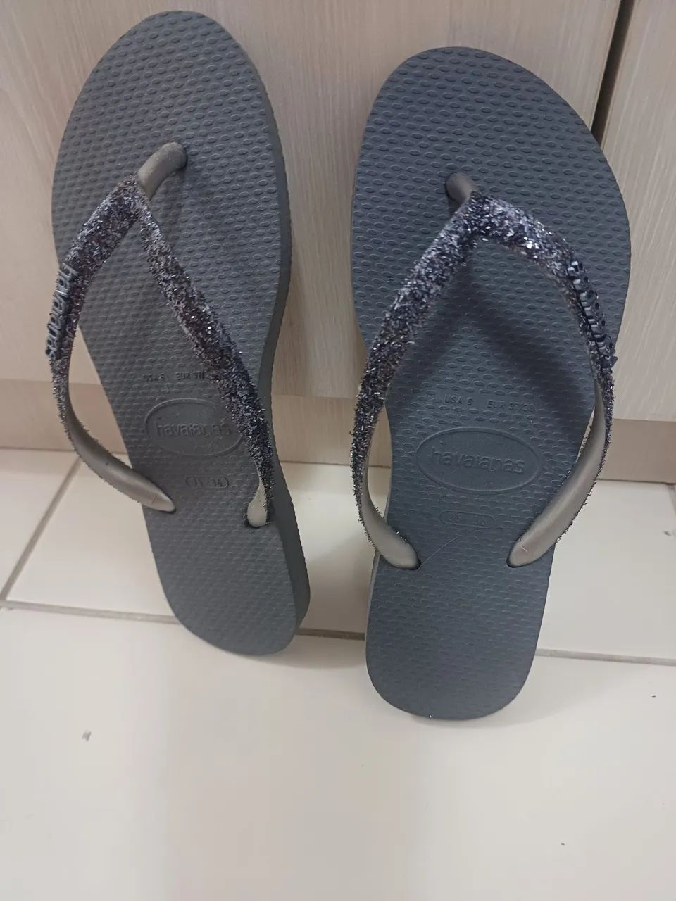 Sandália com glitter Havaianas