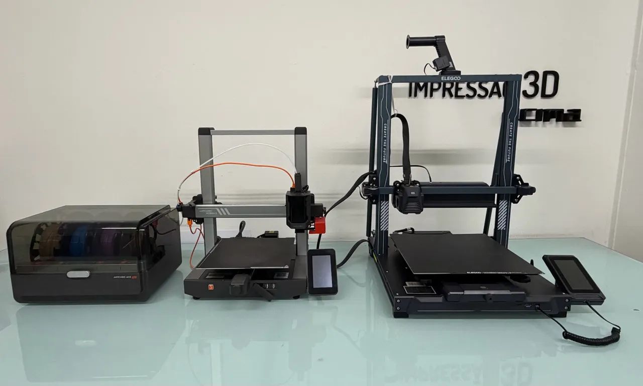 Impressora 3D -  Anycubic Kobra 3 combo e Elegoo 4 Plus 