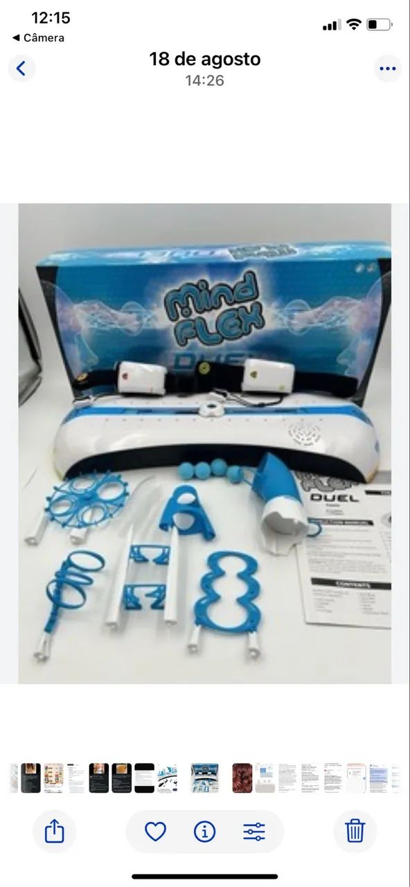 MindFlex Duel GameCOMPLETO Mattel 2012. Mind Flex Think Move Head2Head testado