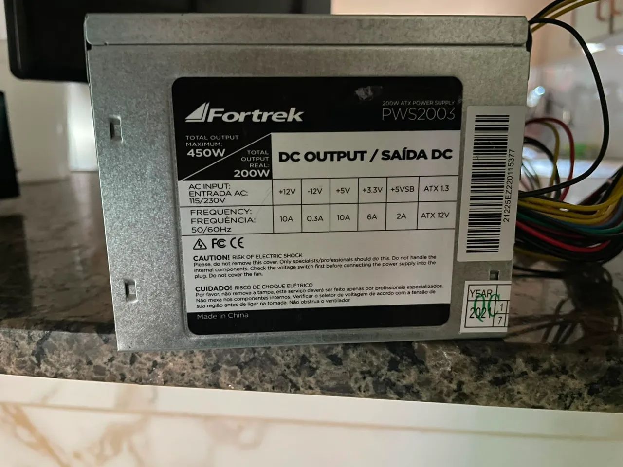 Fonte de pc fortrek 200w - Foto 3