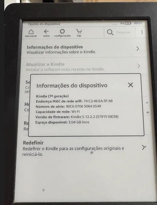 Kindle 7ª geração - Conservado e funcionando perfeitamente - Foto 2