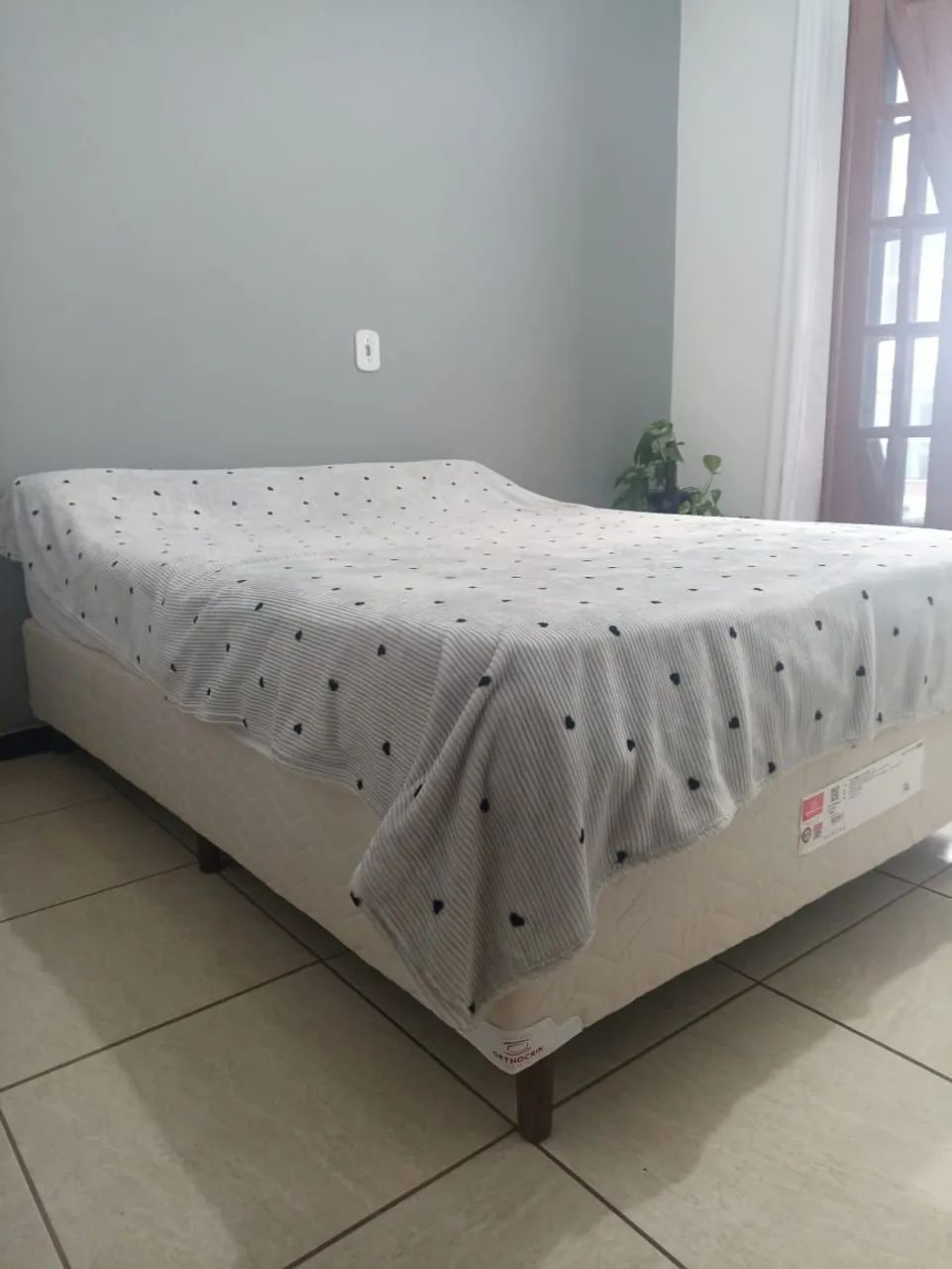 Cama casal e colchão espuma D33
