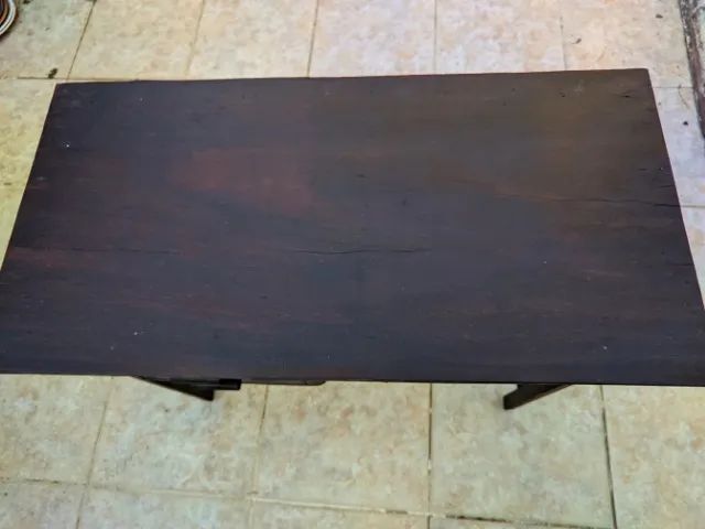 Escrivaninha/mesa antiga madeira - Foto 4