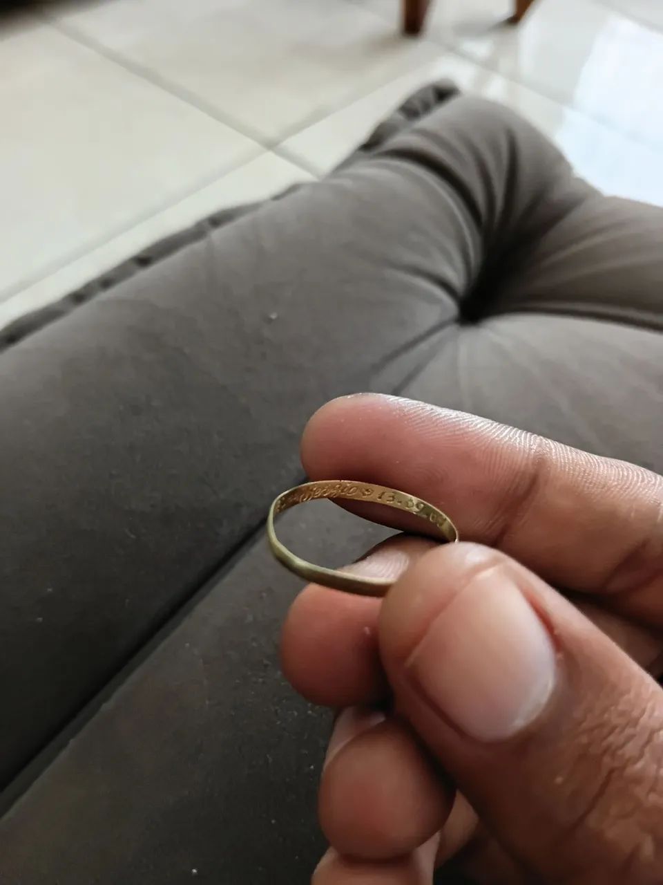 Aliança de ouro 0.8 décimos  - Foto 4