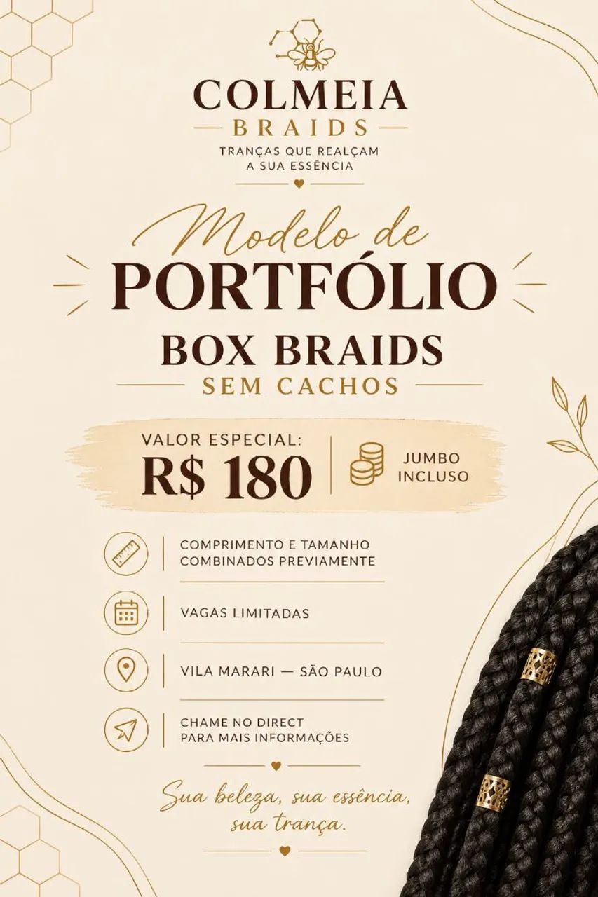 Modelo para Box Braids