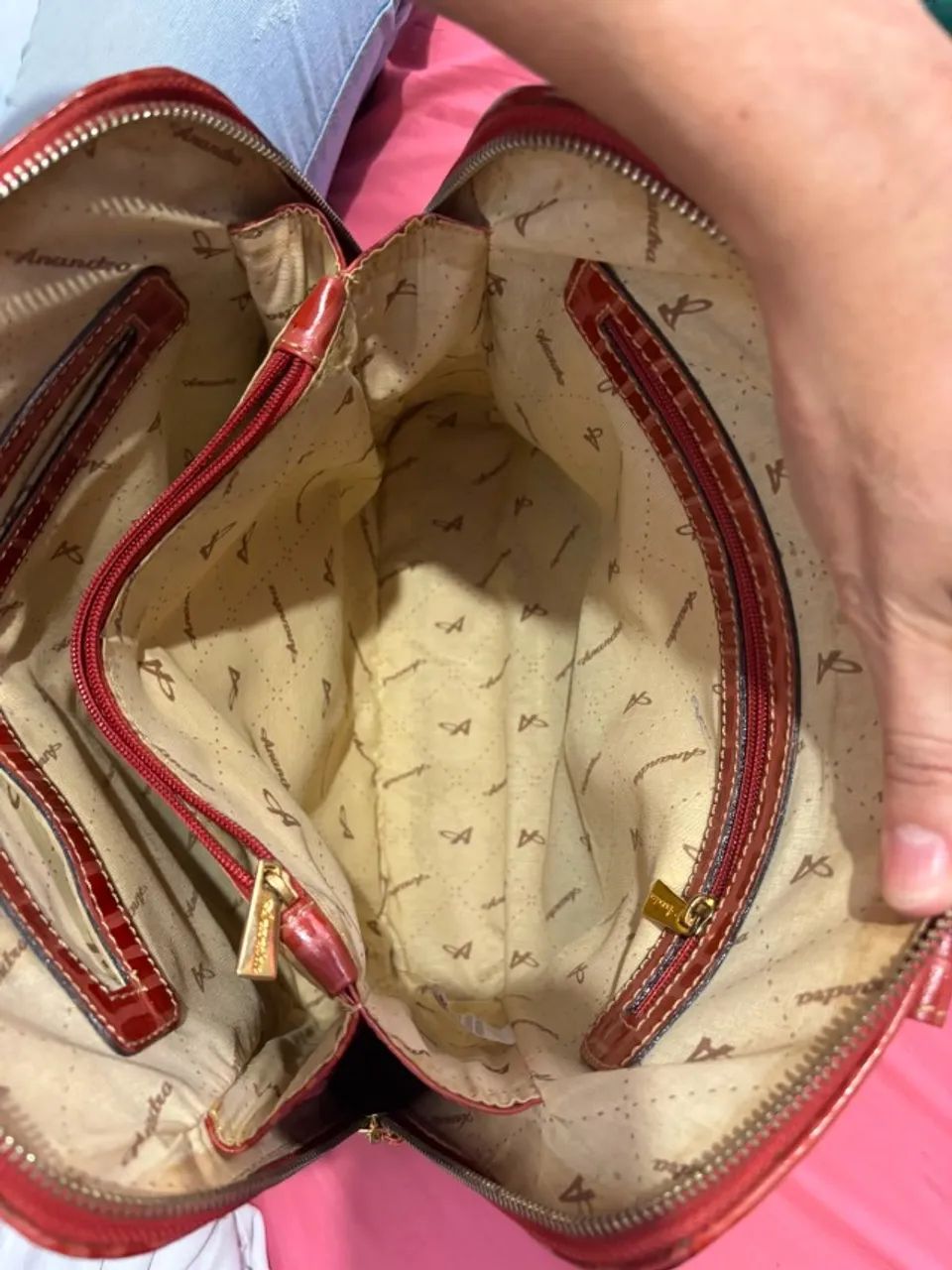 Bolsa COURO LEGÍTIMO MARCA ANANDRA  - Foto 3