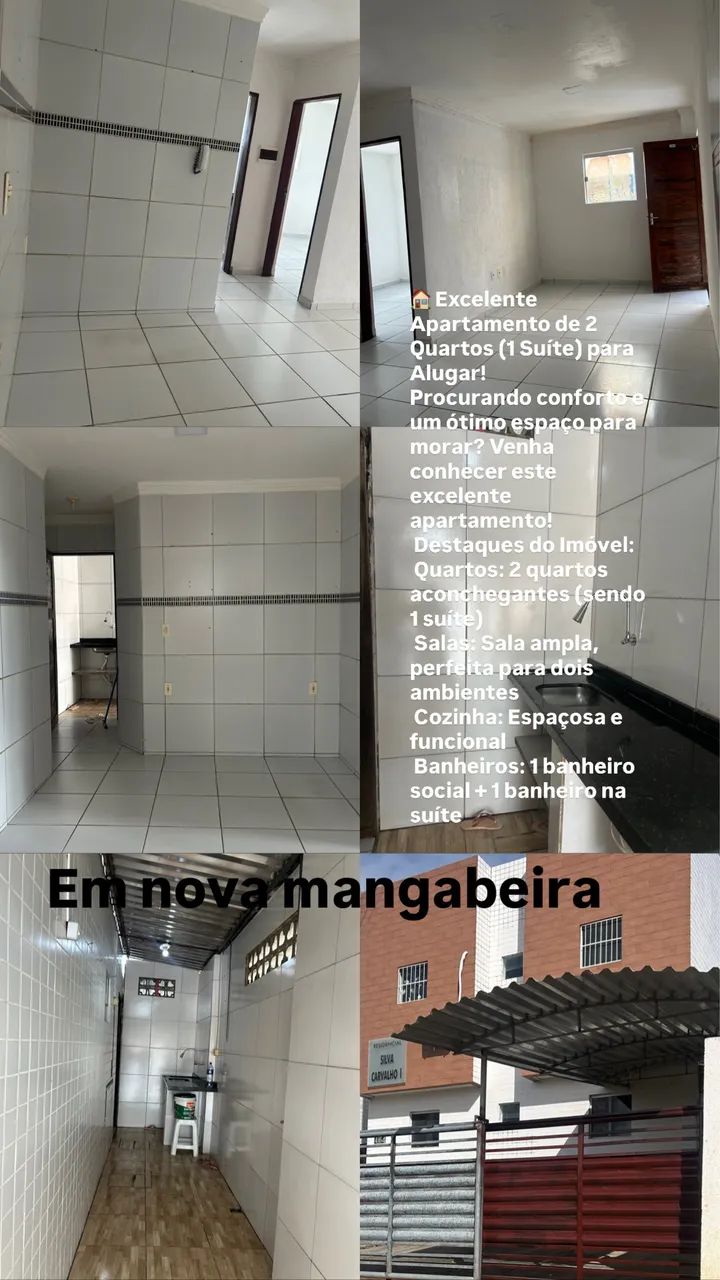 Alugo apartamento em nova mangabeira