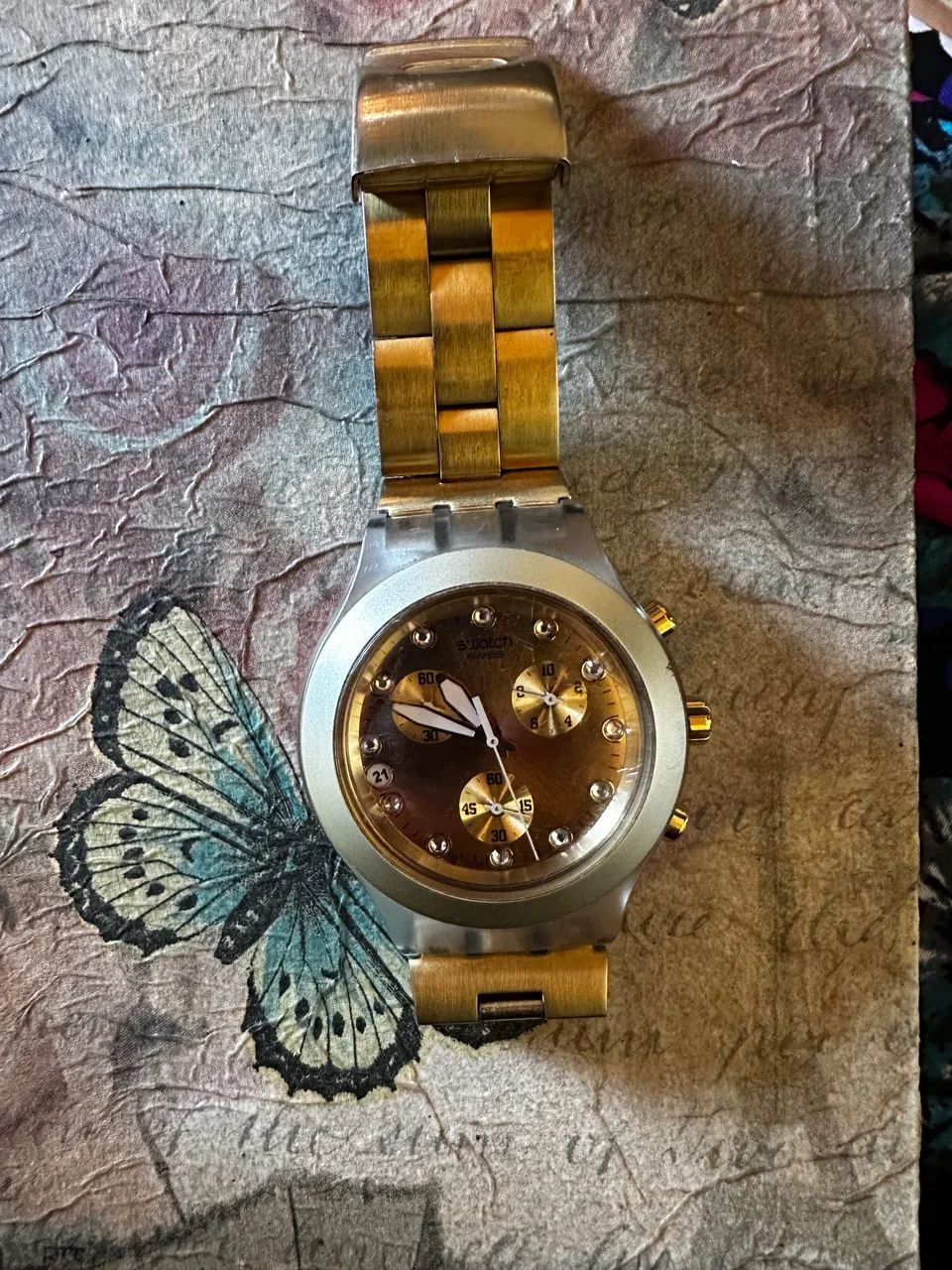 Relogio Swatch Dourado - Foto 3