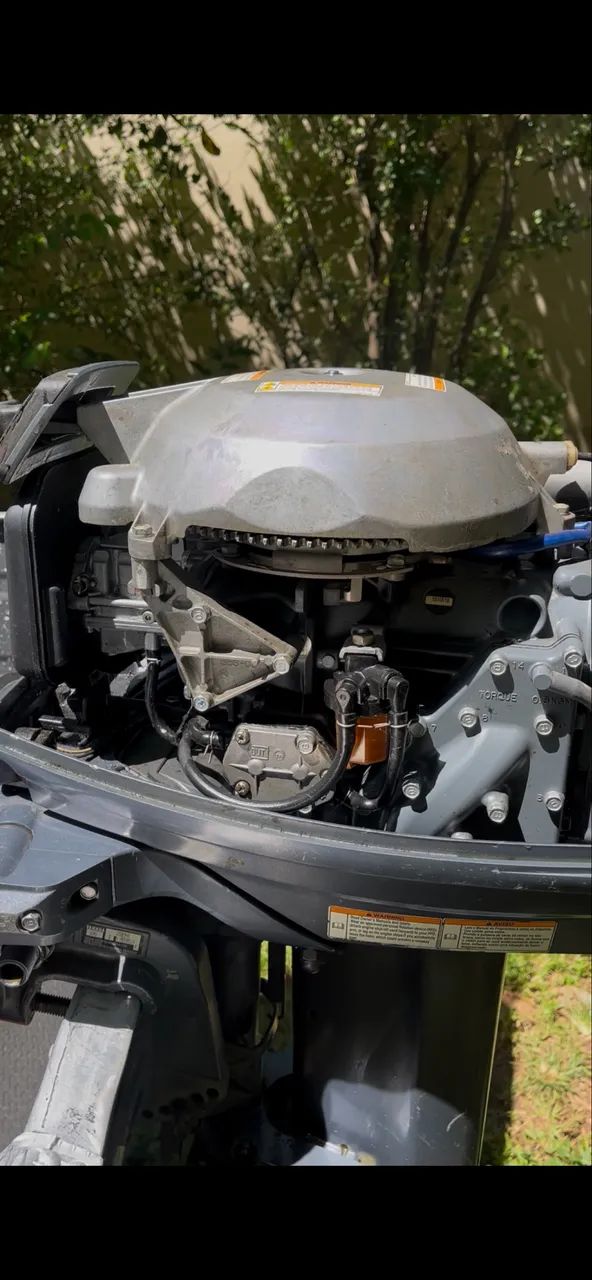Motor de popa 25 hp yamaha - NOTA FISCAL revisado 2 dono - Foto 4