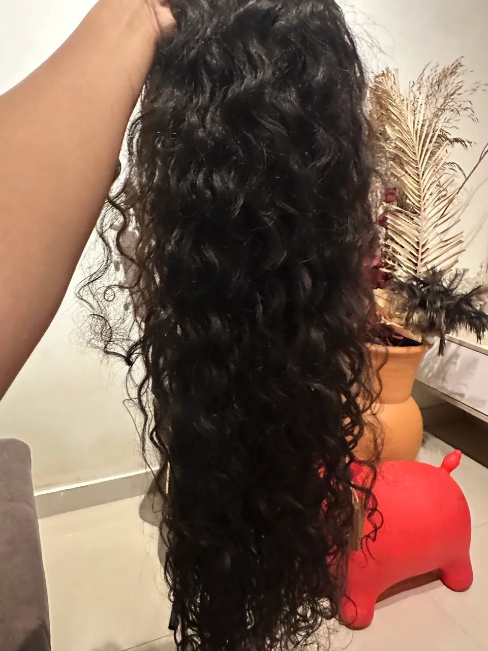 Front lace HD cacheada cabelo humano / Peruca Wig 
