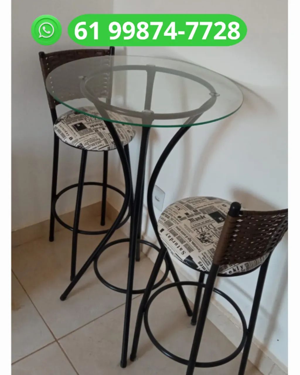 Mesa Bistrô com 2 Banquetas - Foto 2