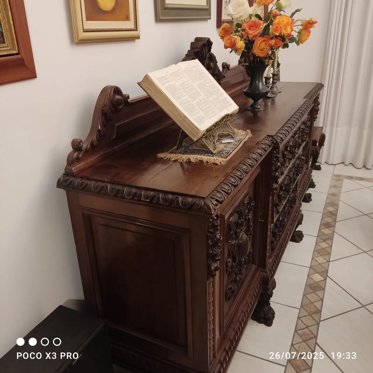 Jogo de Jantar em madeira maciça  - Foto 4