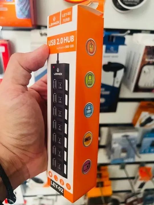 Extensor USB 7 portas - HUB - on/off - Foto 2