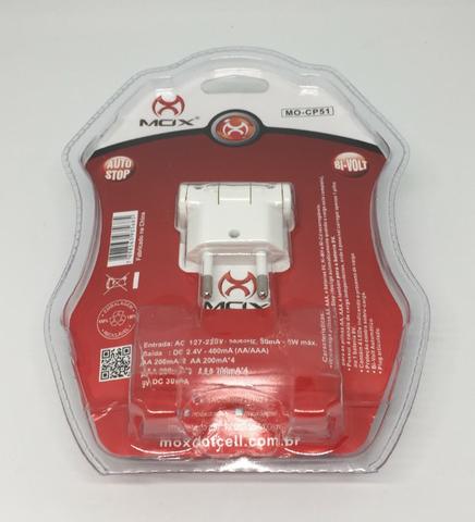Carregador Mox com 4 Pilhas AA Recarregáveis 2600mA Original e Lacrado - Foto 3