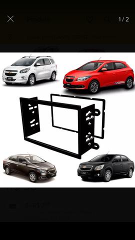 Moldura dvd 2 din pra multimidia onix cobalt prisma spin