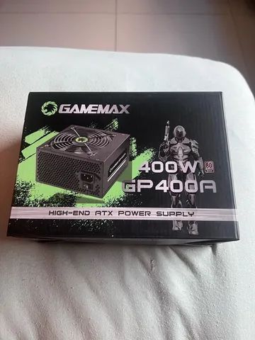 Fonte Gamer ATX 400W Gamemax PFC Ativo, 80 Plus Bronze, GP400A