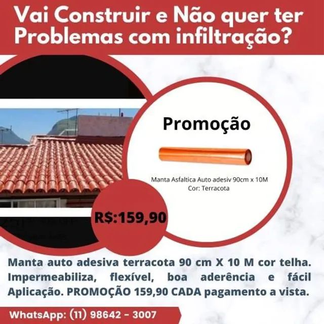 Manta autoadesiva terracota 