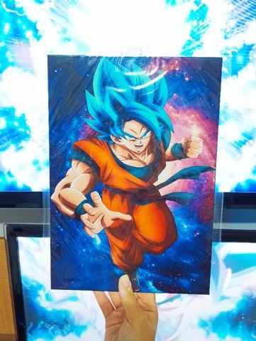 Quadro - Dragon Ball Super - Goku super sayajin blue - Decoração