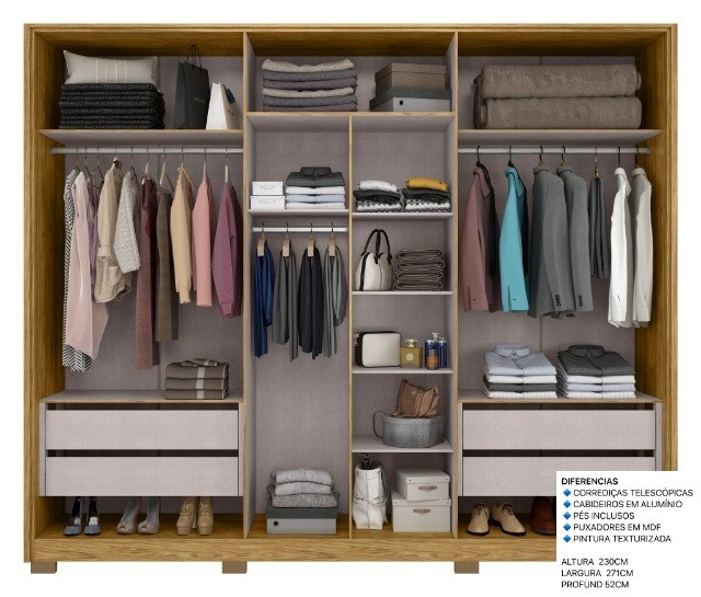 Guarda Roupas Diamante 6 Portas - Novo - Fazemos Entrega - Foto 2